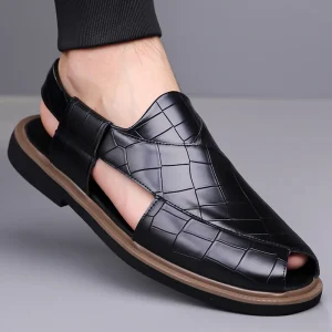 Sandals Men’s Summer New Anti Slip and Odor Proof Beach Shoes Dad Fishing and Driving Wearing Two Pairs of Sandals