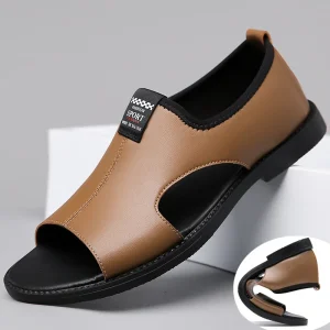 Sandals for Men Hollow Out Breathable Beach Shoes Comfortable and Breathable Thick Sole Open Toed Casual Mens Shoes