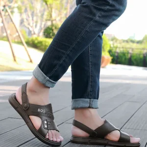 Sandals for Men New Summer Style Casual Beach Shoes with Thick Soles Anti-slip and Wear-resistant Men’s Sandals