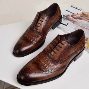 Sapatos Formal Dress Shoes &extravagant Oxfords Alligator Leather Loafers Fashionable Mesh Men’s Casual Business Shoes