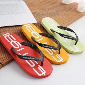 Shoes Men’s Summer Casual Flip Flops Breathable Printed Lightweight Non Slip Wear Resistant Outdoor Beach Comfortable