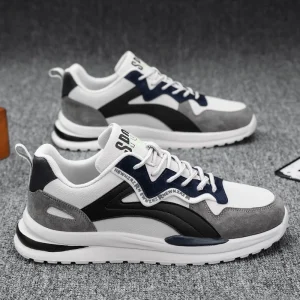 Men’s Sports Leisure Mesh Board Shoes Black Breathable Anti-Slip with PU Insole Versatile Open-Wear for Spring and Summer