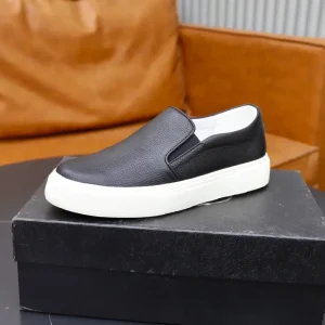 Simple Retro Genuine Leather Men’s Loafers Water Resistant Easy To Clean Round Toe Flat Sole Stylish Versatile Casual Shoes