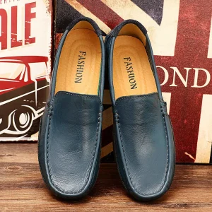 Simple Style Men’s Casual Leather Boat Shoes