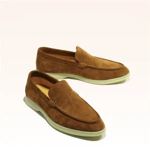 Slip On Comfortable Cow Suede Leather Loafers Men Luxury Fashion Lightweight Rubber Outsole Outdoor Casual Flats Boat Shoes