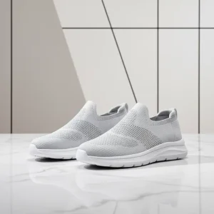 Slip On Mesh Sporty Walking Shoes for Elderly Men with Cushioning & Massage Big Size 48 All Seasons