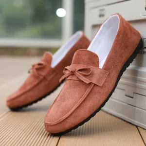Slip on Driving Moccasins Penny Loafers Flat Casual Shoes for Men Classic Leather Shoes Suede Mens Soft Loafers