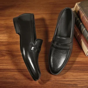 Summer Loafers Men Leather Shoes Slip On Breathable Anti Slip Men’s Casual Loafers Stylish Walking Style Men Shoes