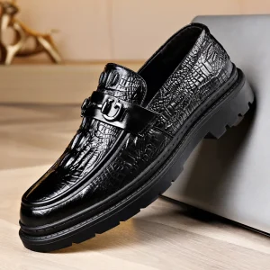 Slip on Mens Loafers Leather Casual Shoes Anti Slipper Dress Formal Leather Business Office Men Shoe