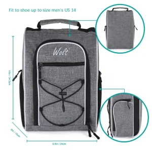 Soccer Football Golf Shoe Storage Ball Organizer Tote Carry Sport Travel Bag Water Resistant Durable Zipper Portable Handbag