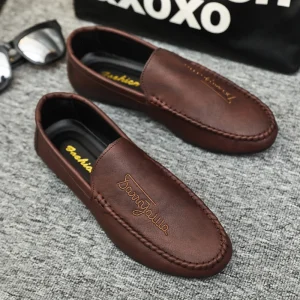 Soft Sole Loafers Men Office Business PU Upper Boat Shoes Casual Dress Driving Shoes