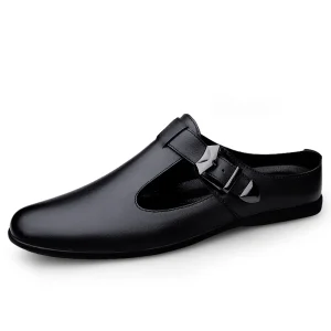 Soft and Comfortable Breathable Lightweight Men’s Genuine Leather Loafers Slip-On Autumn/Winter Office & Career Shoes