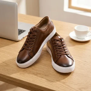 Sporty Lace Up Genuine Leather Walking Shoes For Men Classical Design Casual Shoes Men Office Party Men’s Shoes