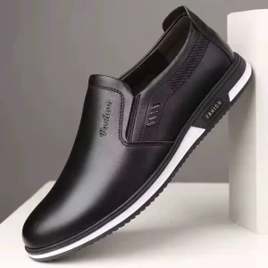Spring Autumn Large Size Men’s Korean Style Round Head Plastic Outsole Hollow Out Slip on Casual White Shoes
