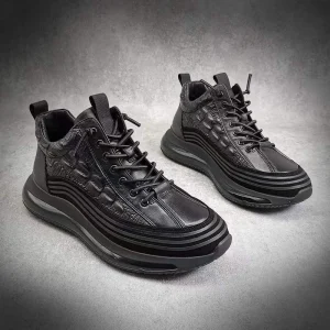 Spring Autumn New Korean European American Men’s Casual Sport Shoes Slip On Solid Durable Lightweight Large Size Embossed