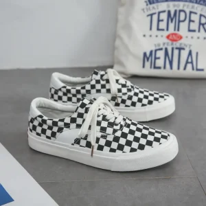 Spring Autumn New Low Cut Lace up Breathable Waterproof Board Shoes Trendy Versatile Couple Casual Student Canvas Men’s