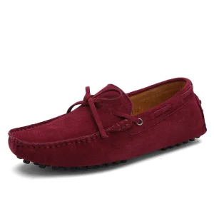 Spring Autumn Suede Leather Loafers Driving Walking Outsole Moccasin Men’s Casual Shoes