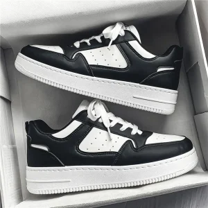 Spring Autumn White Casual Shoes for Man Breathable Lace Up Male Sporty Shoes with Rubber Men’s Soft Sneakers