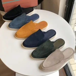 Spring Durable All Seasons Men’s Slip On Closed Toe Artificial Leather Upper Rubber Outsole Tassel Decoration Slippers