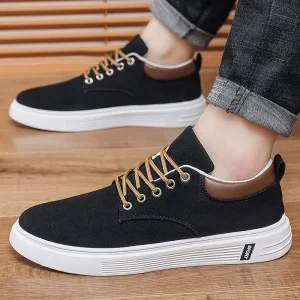 Spring New Breathable Lightweight Men’s Canvas Shoes Head Lace Up Casual Student Youth Trendy Skateboard Hong Kong Style