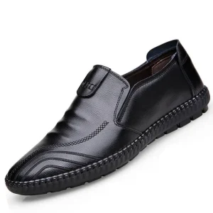 Spring New Casual Men’s Shoes Soft Leather Bean Shoes Business Casual Shoes