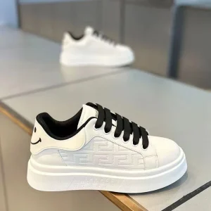 Spring New Men’s Shoes Breathable White Sneakers for Male Students Trendy Versatile Thick Soled Sports Shoes Casual