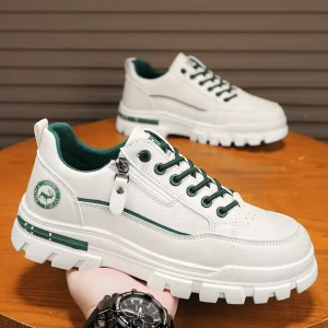 Spring New All Match Sports Thick Soled Men’s Skate Shoes Korean Style Fashion Casual Single Shoes Trendy Solid Wear