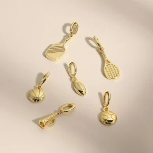 Stainless Steel Sports Series Volleyball Tennis Football Baseball DIY Necklace Pendant Accessories