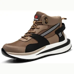 Steel Toe Safety Shoes Anti-smashing Anti-puncture PU Sole Wear-resistant Durable Men’s Work Shoes Breathable Lightweight