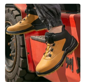 Steel Toe Safety Shoes for Men with Anti Slip Sole Lightweight Design and Electrical Hazard Protection for Work