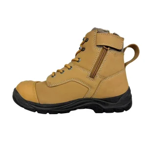 Steel Toe & Steel Midsole Nubuck Cow Leather Work Boots Comfortable Anti slip Safety Shoes for Climbing and Desert Walking
