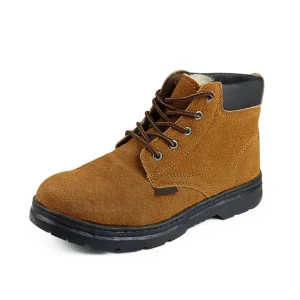 Steel Toe Work Boots Anti Smash Anti Piercing Suede Leather Rubber Sole Industrial Labor Protection Safety Shoes Kevlar Midsole