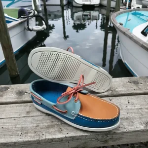 Stock Men’s Classic Retro Design Casual Genuine Leather Mocassin Lace-up Platform Barefoot Loafers Boat Shoes