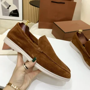 Stock Original Y Foreign Trade LP Loafers Slip-on Men’s Shoes Suede Flat Casual Moccasins Comfortable All Seasons Rubber