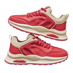 Student Casual Sports Shoes Live All-match Low-top Men’s Spring Thick Sole Lightweight Non-slip Artificial PU Upper Shoes