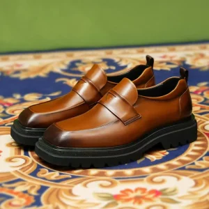 Style Formal Business Shoes Man Leather Dress Shoes Men’s Slip-on Loafers Office Shoes Men’s Dress Shoes Leather Shoes for Men
