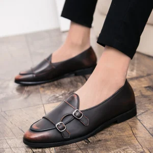 Summer European Turkey British Mocassin Peas Mens Shoes Bright Leather Men’s Dress Shoes for Men