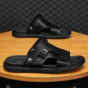 Summer Men Beach Sandals Breathable Non Slip Wear Resistant Outdoor Casual Logo Custom