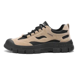 Summer Men’s Breathable Mesh Lace Up Anti Slip Lightweight Sports Sneakers Trendy Casual Shoes