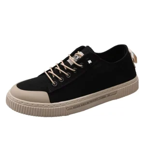 Summer Men’s Canvas Walking Shoes Breathable Light Weight Casual with Customizable Styles and Rubber Outsole