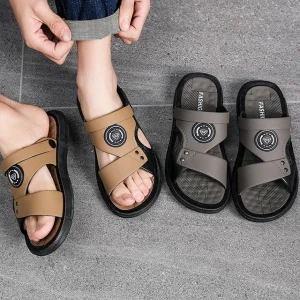Summer Men’s Flip Flops Breathable Outdoor Beach Shoes Slipper Arabian Flat Sandals for Men