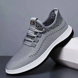 Summer Men’s High Jogging Shoes Large Mesh Breathable Non-Slip Lightweight Odor-Resistant Sports Running Shoes