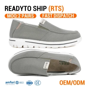 Summer Men’s Loafers Latest Leisure Design Zero Drop Breathable Slip-On Shoes Soft EVA Cotton Insole Casual Walking
