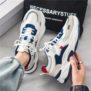 Summer Men’s Mesh Breathable Anti Odor Versatile Sports Casual Running Heightening Internet Celebrity Dad Trendy Shoes