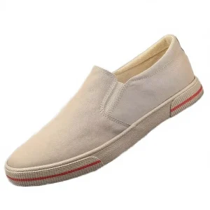 Summer Men’s Running Korean Version Old Beijing Sneakers Trendy Light PU PVC Canvas Toe Mesh Lining Anti Slip Lazy Style