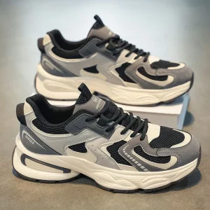 Summer Men’s Shoes New Breathable Mesh Sneakers Korean Style Sports Casual Non-slip Wear-resistant Thick-soled for Torre