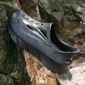 Summer Mens Ultra comfy Lightweight Perforated Slip on Sandals Thick soled Non slip Waterproof Beach Shoes Outdoor Hiking