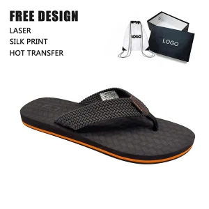 Summer Men’s Waterproof Outdoor Beach Soft Slippers EVA Slip on Beach Flip Flops Casual Thong Sandals