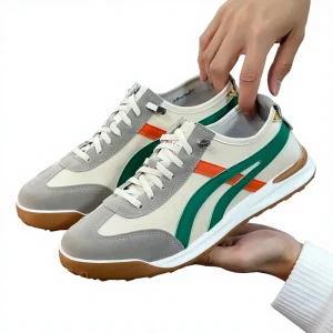 Summer New Fashionable Lightweight Breathable Canvas Upper Mesh Casual Running Shoes Men’s Shoes