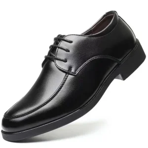 Summer New Lace-Up Oxford Casual Leather Shoes Soft Bottom Business Dress Wear-Resistant Non-Slip Fashion Joker Work Men’s